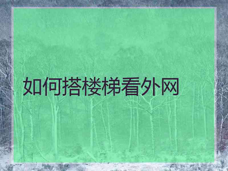 如何搭楼梯看外网