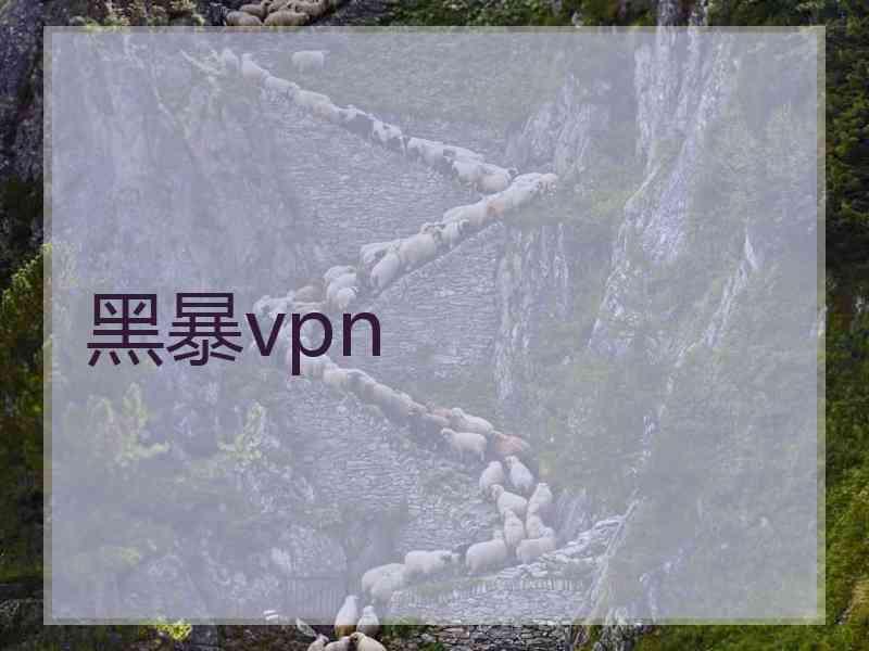 黑暴vpn