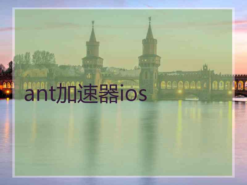 ant加速器ios