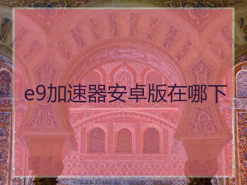 e9加速器安卓版在哪下