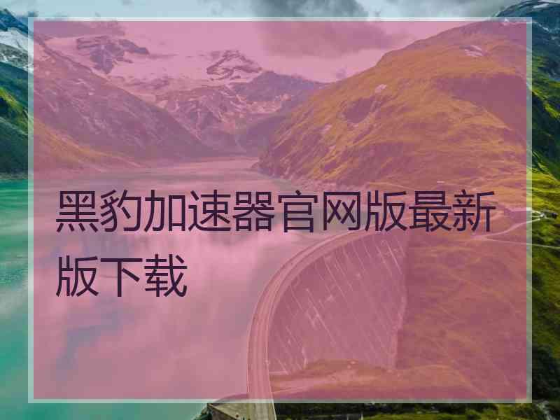 黑豹加速器官网版最新版下载