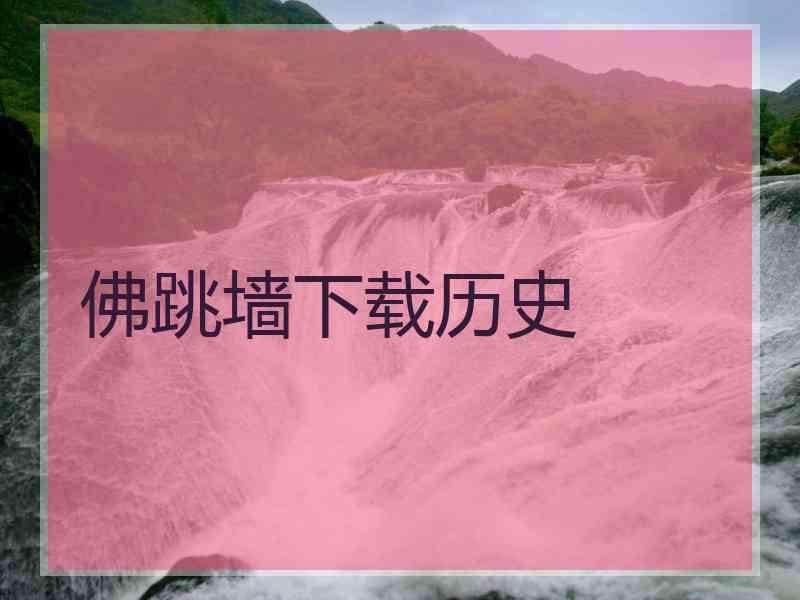 佛跳墙下载历史
