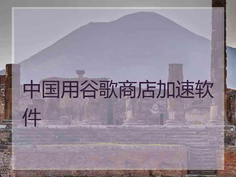 中国用谷歌商店加速软件