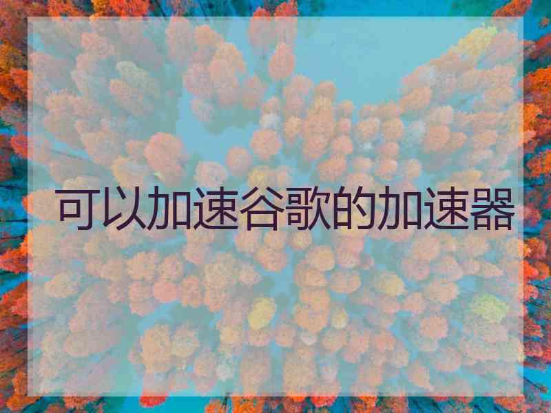 可以加速谷歌的加速器