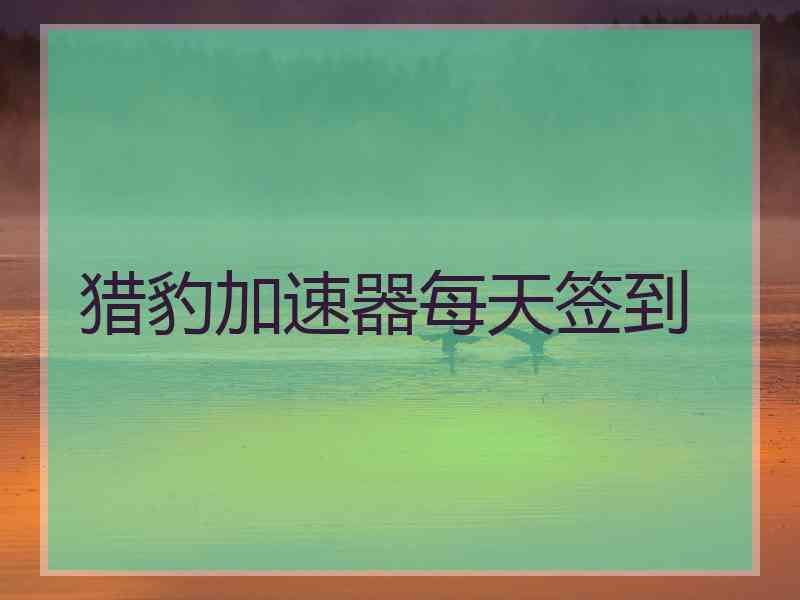 猎豹加速器每天签到