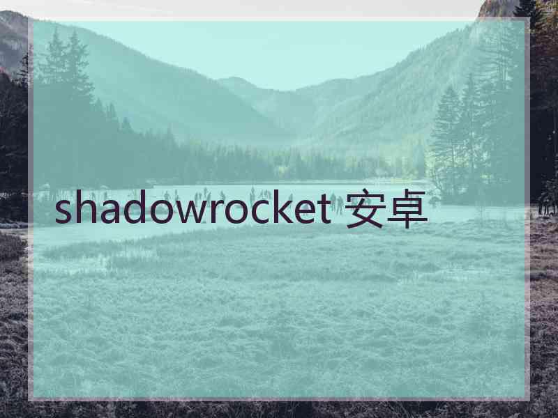 shadowrocket 安卓
