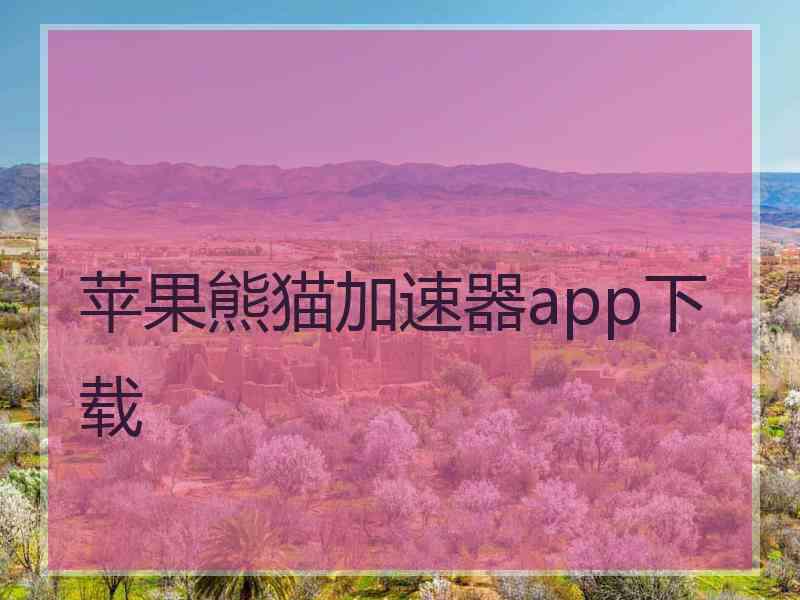 苹果熊猫加速器app下载