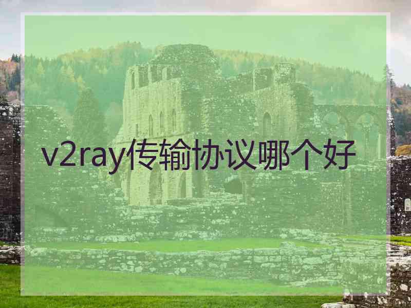 v2ray传输协议哪个好
