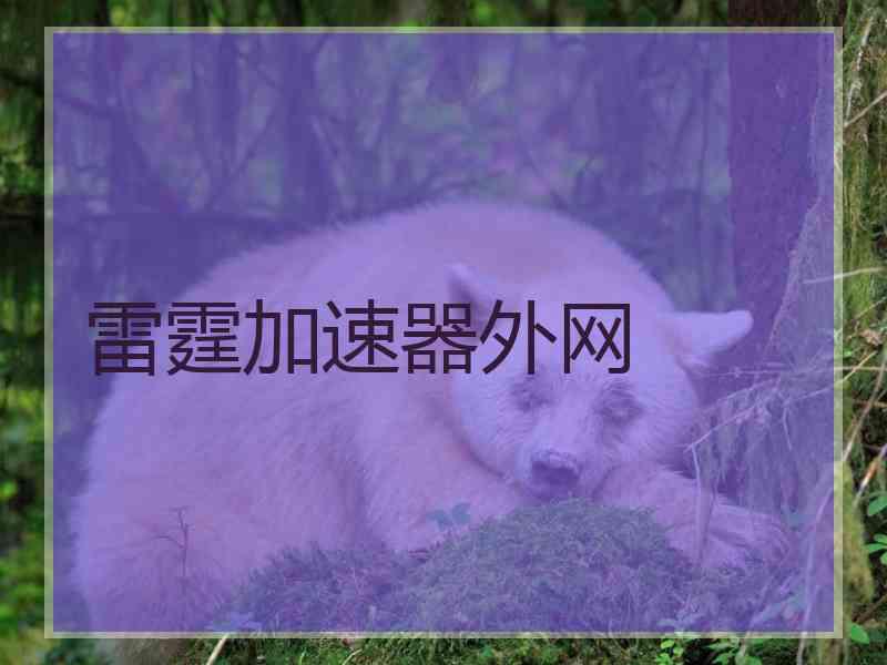 雷霆加速器外网