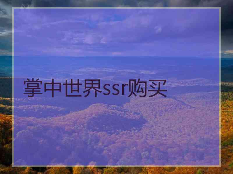 掌中世界ssr购买