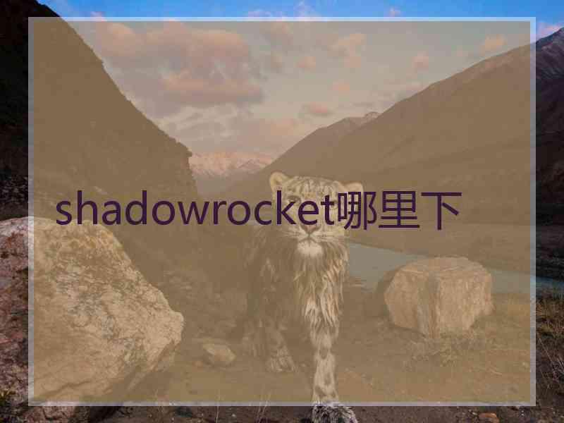 shadowrocket哪里下