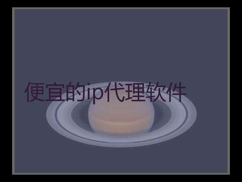 便宜的ip代理软件
