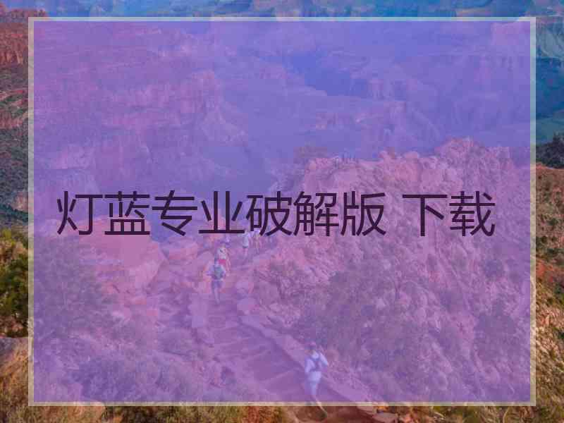 灯蓝专业破解版 下载