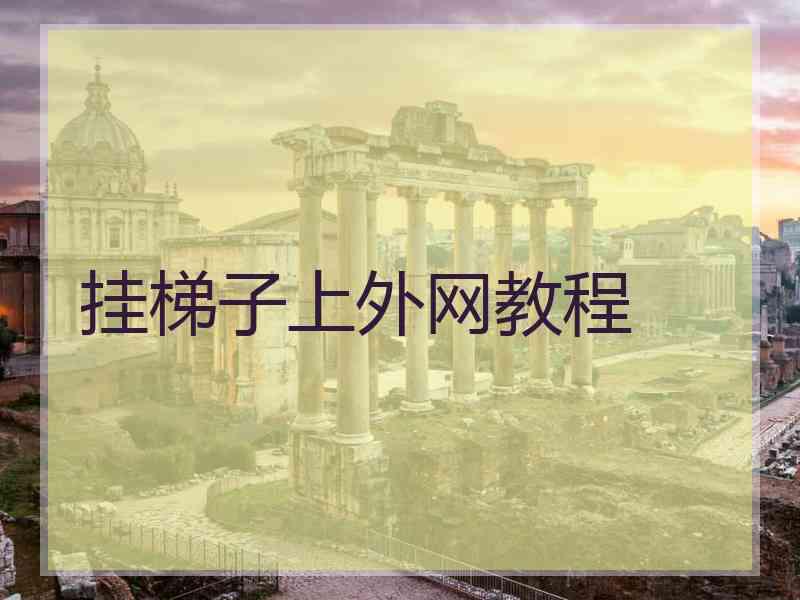 挂梯子上外网教程