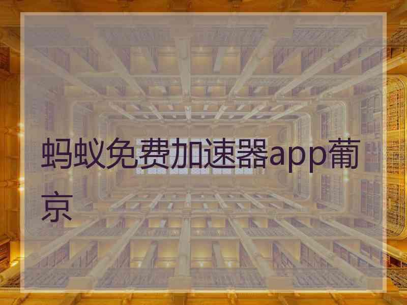 蚂蚁免费加速器app葡京