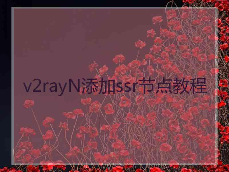 v2rayN添加ssr节点教程