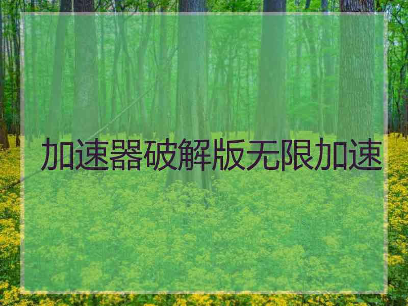 加速器破解版无限加速