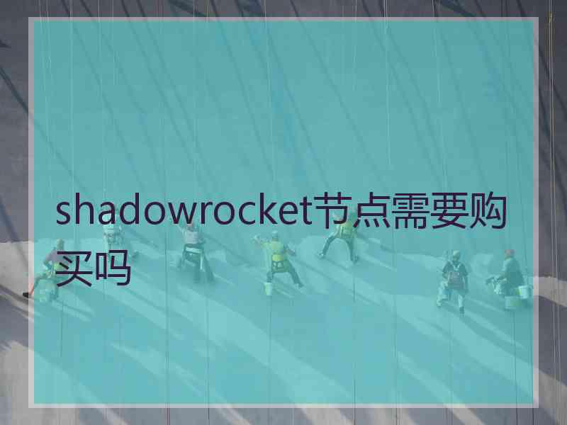 shadowrocket节点需要购买吗