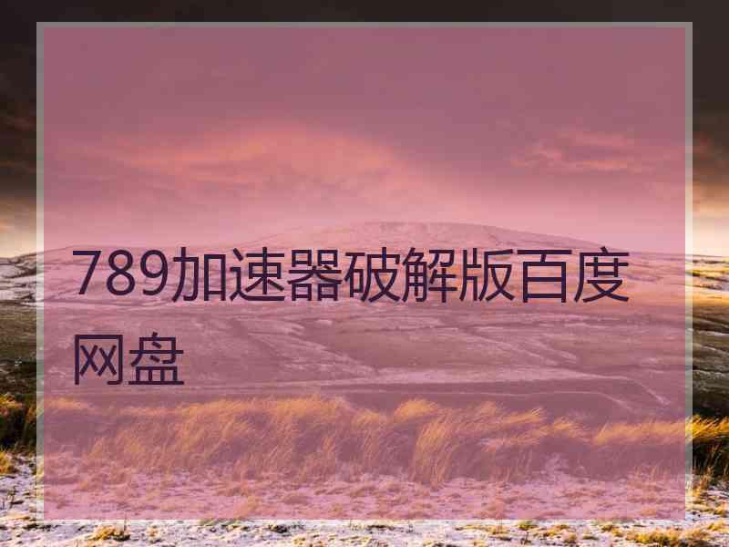 789加速器破解版百度网盘