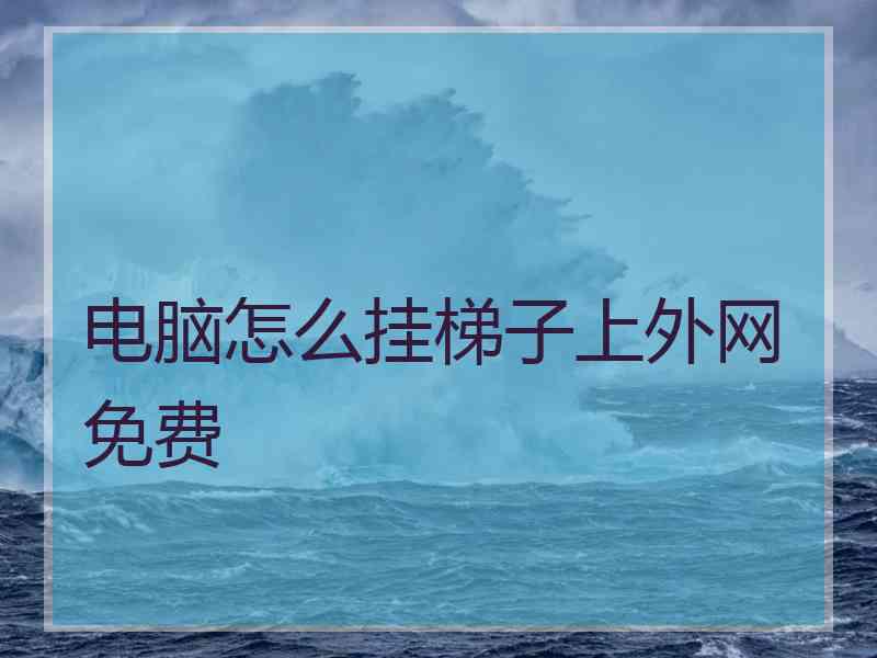 电脑怎么挂梯子上外网免费