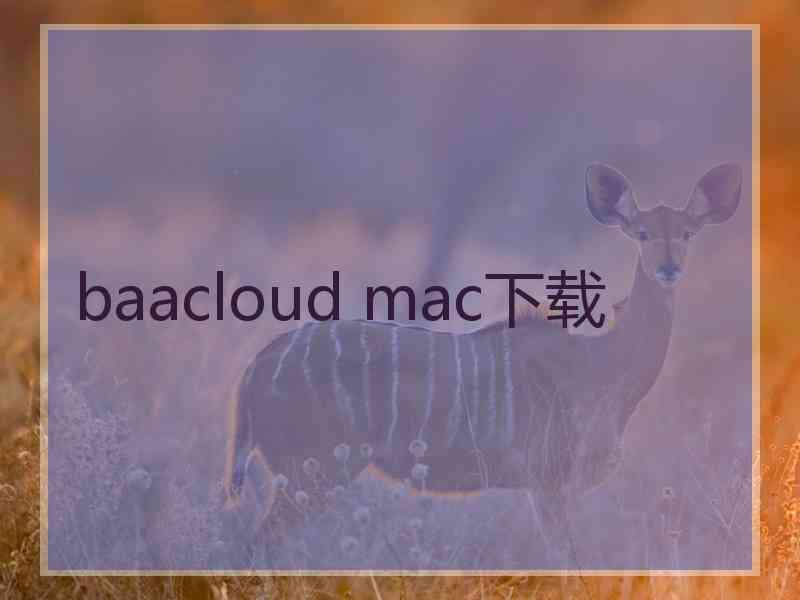 baacloud mac下载