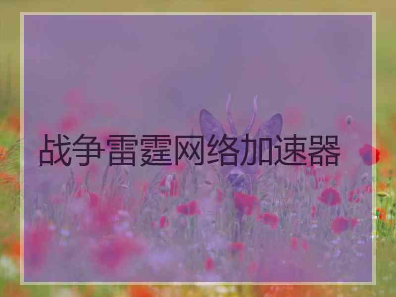 战争雷霆网络加速器