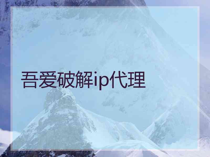 吾爱破解ip代理