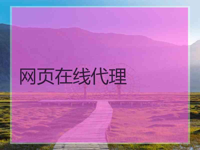 网页在线代理