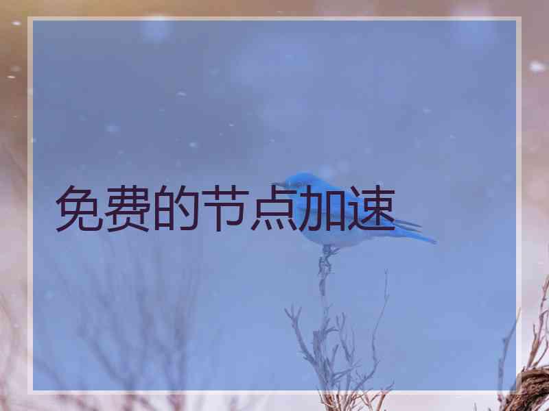 免费的节点加速