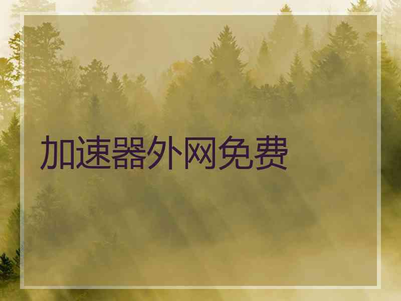 加速器外网免费