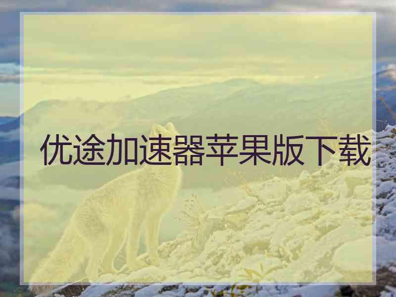 优途加速器苹果版下载
