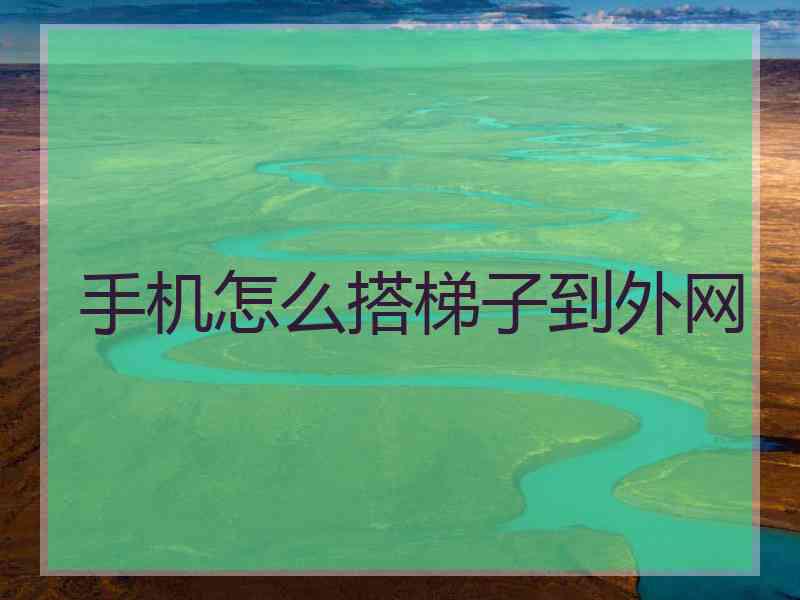 手机怎么搭梯子到外网