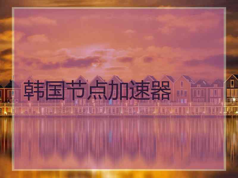 韩国节点加速器