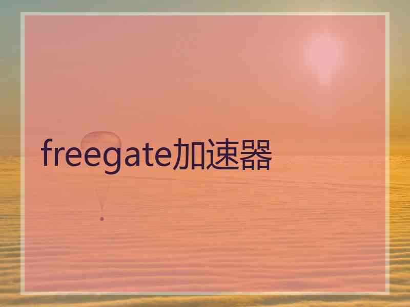 freegate加速器