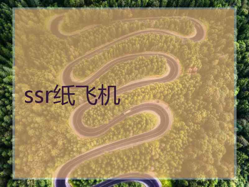 ssr纸飞机