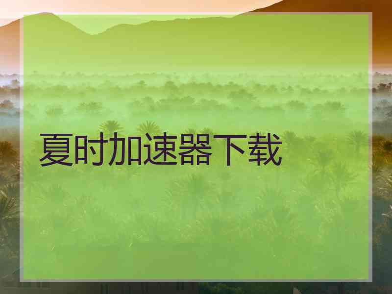 夏时加速器下载