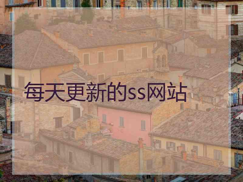 每天更新的ss网站
