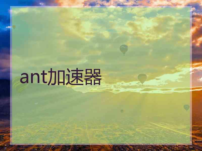 ant加速器
