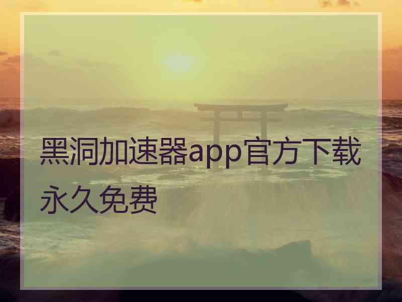 黑洞加速器app官方下载永久免费