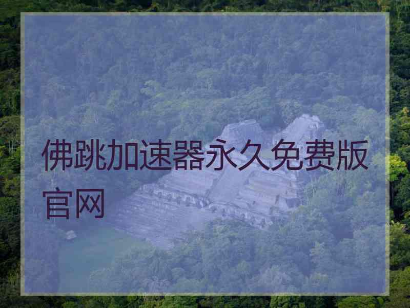 佛跳加速器永久免费版官网