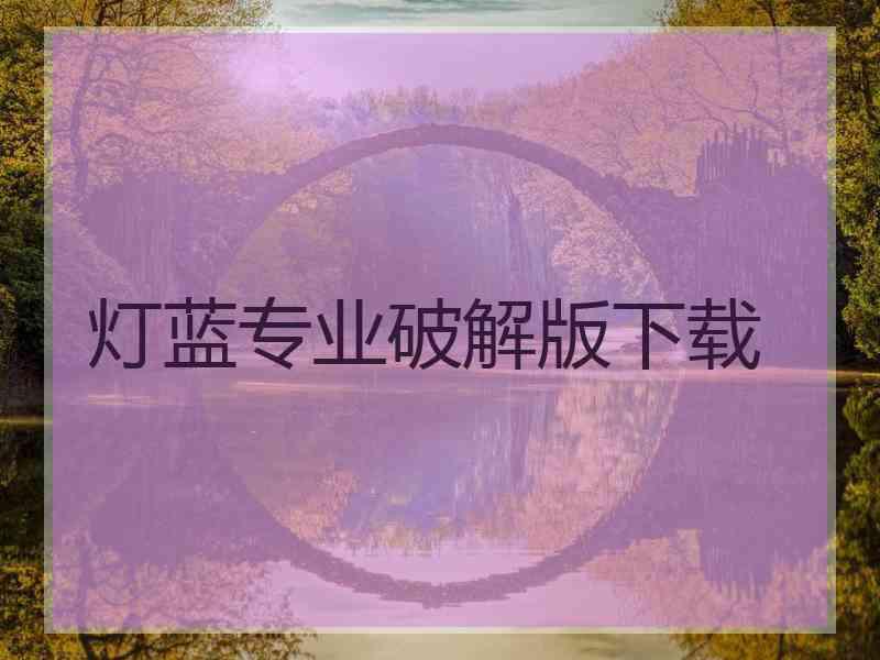 灯蓝专业破解版下载