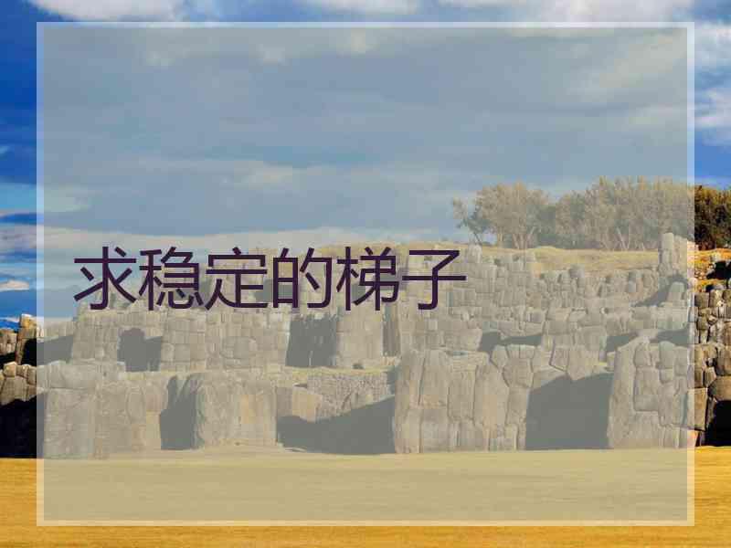 求稳定的梯子