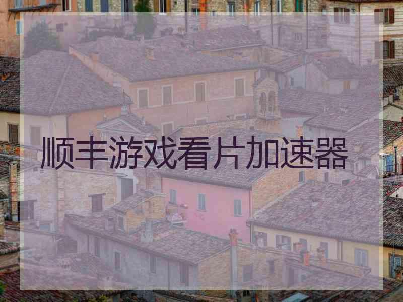 顺丰游戏看片加速器