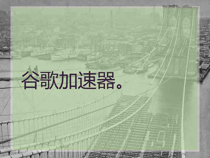 谷歌加速器。