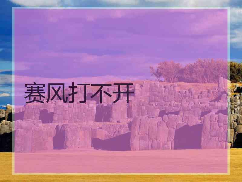 赛风打不开