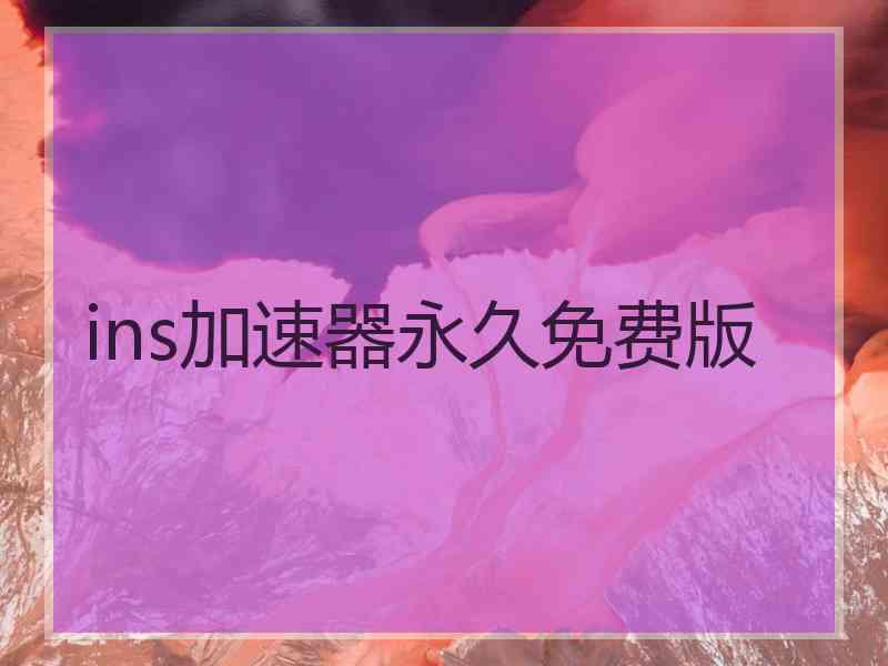 ins加速器永久免费版