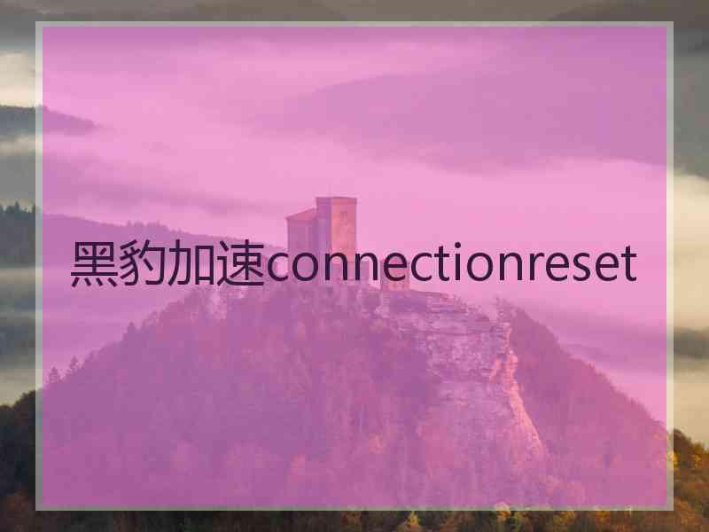 黑豹加速connectionreset