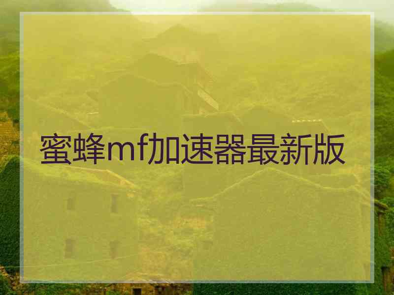 蜜蜂mf加速器最新版