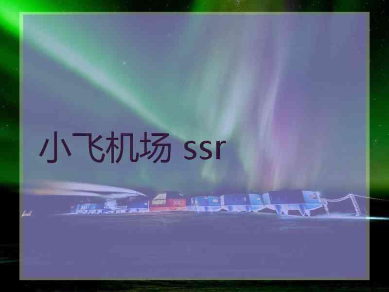 小飞机场 ssr