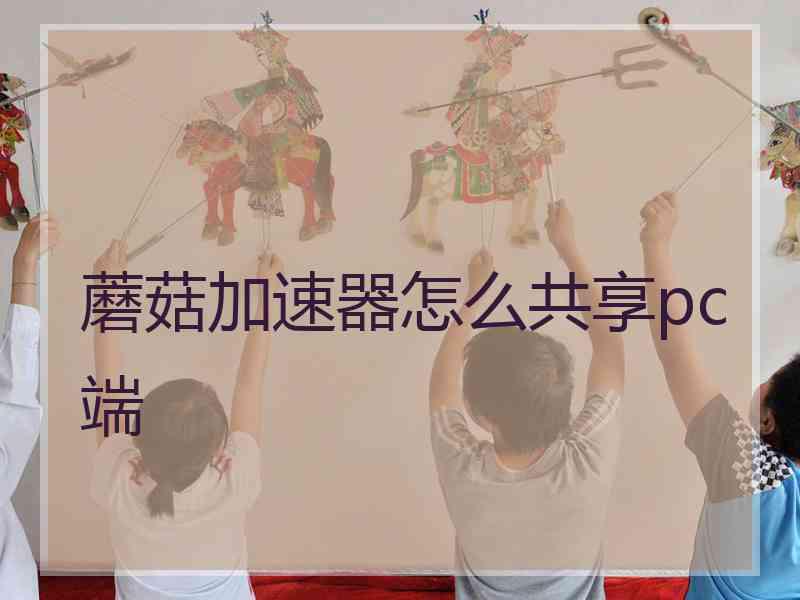 蘑菇加速器怎么共享pc端